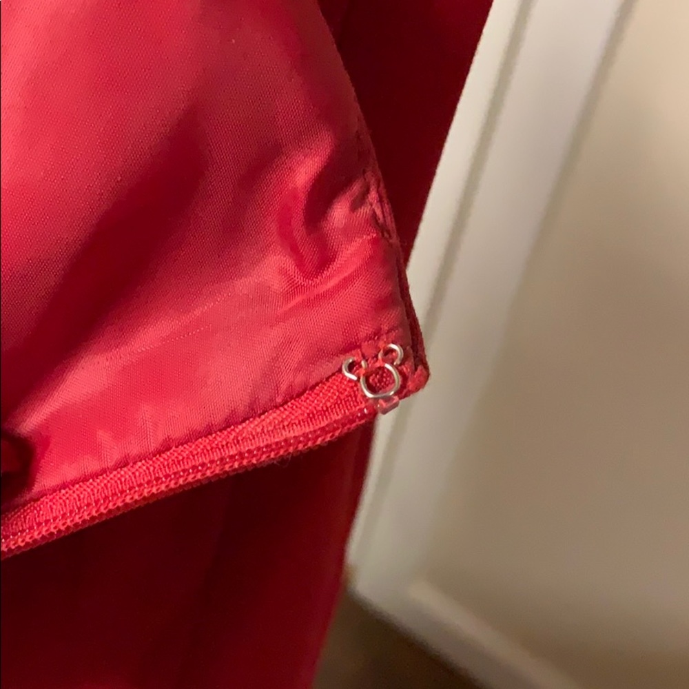 Red Calvin Klein Midi/trim fit & Flare Dress - Picture 12 of 13